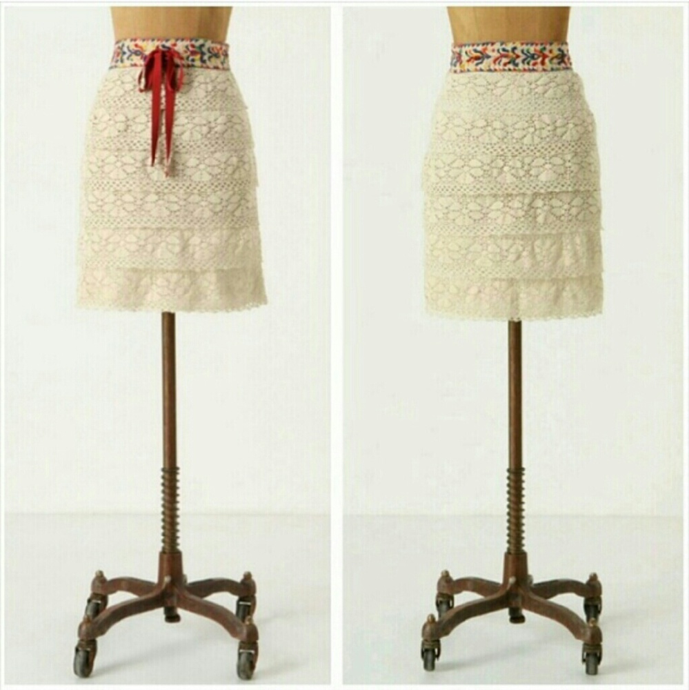 Anthropologie Lace Oaxaca Skirt